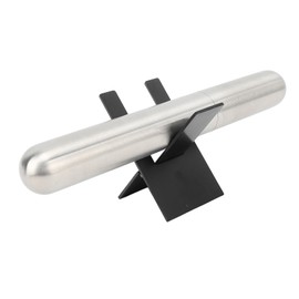 Stainless Steel Cigar Humidor Single Tube Maintain Humidity Travel Cigar Carry Tube with Stand Cigar Tube with Black Stand