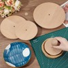 BENECREAT 4 Pcs Beech Wood Pottery Molds Set, 4.7/6.3/7.7/9.4inch Round