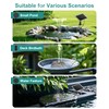 Rock Solar Fountain for Bird Bath, Dry-Run Protect,10 Nozzles(Grey)