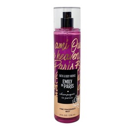 Bath and Body Work Emily In Paris Champagne In Paris Fragrance Mist and Body Cream Gift Set Bundle - Full Size