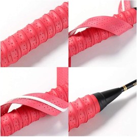 Hantox Grip Tape for Racket Keel Design Grip Anti-Slip Shock Absorption Porous Breathable Grip Replacement for Bat Golf Badminton Moist Grip Pack of 10