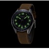 RUIMAS Men's Watch Fashion Japanese Quartz Watch Leather Band Black