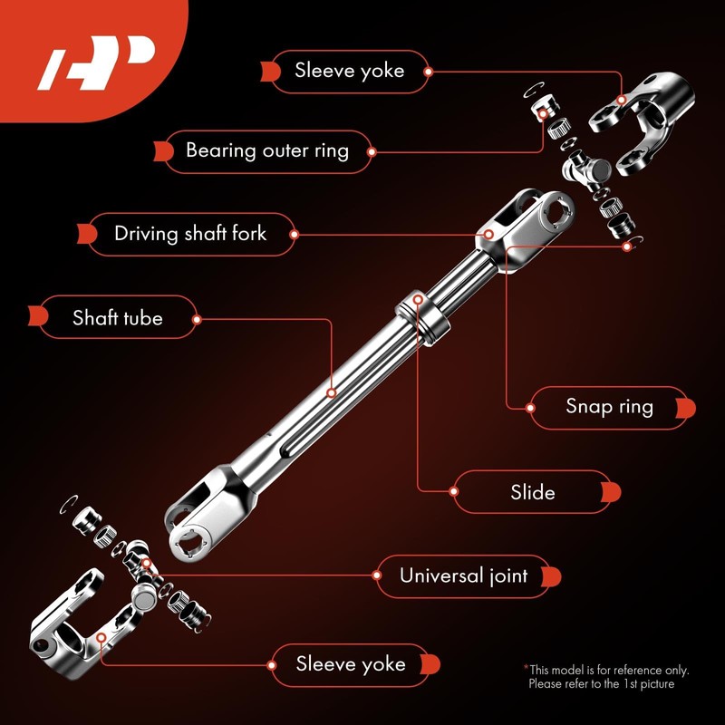 A-Premium Lower Intermediate Steering Column Shaft with U-Joint Coupler Compatible