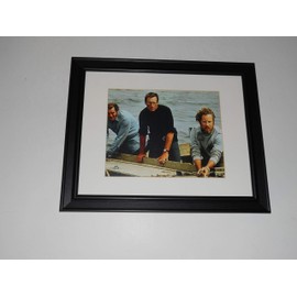 Framed Jaws 1975 Promo Print Brody, Hooper and Quint on the ORCA 14"x17"