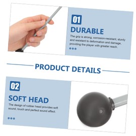 Mikinona 2 Pcs Portable Double Yarn Mallets for Percussion Instruments for Xylophones and Marimbas Drumsticks with Comfortable Grip for Enhanced Performance