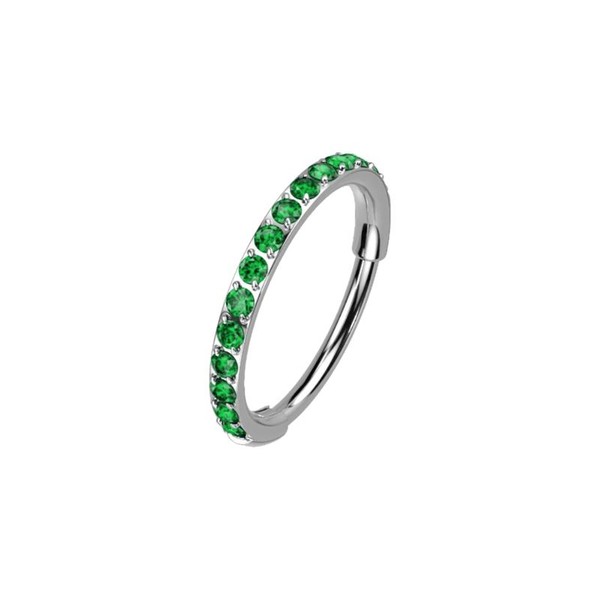 Titanium Christmas Micro Gem Hinged Nose Hoops | 20g -