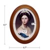 GRRONZEE 2 Pack Oval Picture Frame 5x7 Brown Oval Photo