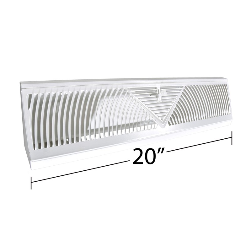Air Rite Baseboard Register 20" (White)
