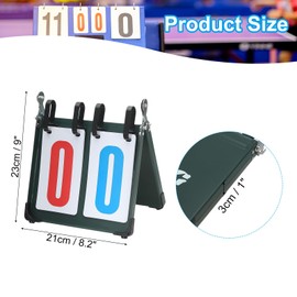PATIKIL Portable Flip Scoreboard, 2-Digital Score Keeper Flipper for Basketball Football Volleyball Tennis Soccer Football, Red/Blue