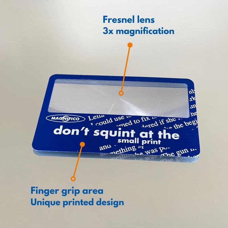 Magnifico Credit Card-size Mobile Magnifier (pack of 2) - pocket