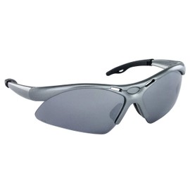 SAS Safety 540-0103 Diamondback Eyewear with Polybag, High-Impact Polycarbonate Lens; Smoke Mirror Lens/Silver Frame