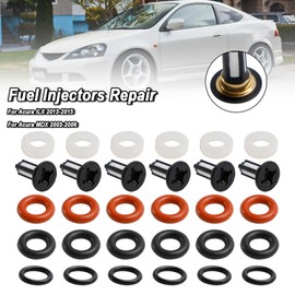 Frezon 6PCS Fuel Injector Repair Kit For Acura ILX 2013-2015,MDX 2003-2006,TL 2004-2008,For Honda Accord 2003-2007,Odyssey 2005-2017,Pilot 2005-2011,Ridgeline 2006-2014# FJ485