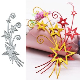 Christmas Stars Bouquet Metal Die Cuts,Merry Christmas Deer Stars Snowfake Cutting Dies Cut Stencils DIY Scrapbooking Decorative Embossing Paper Scrapbooking Card Making