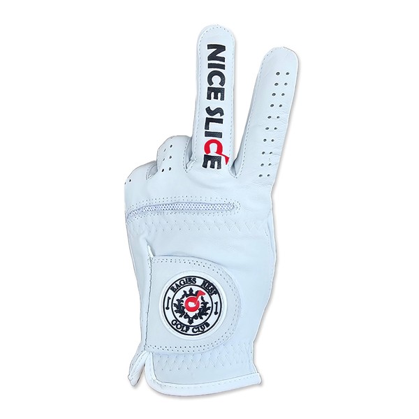 Nice Slice Funny Golf Glove - Premium 100% Cabretta Leather