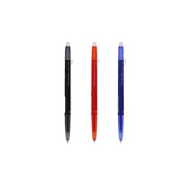 Pilot FriXion Ball Slim Retractable Erasable Gel Ink Pens,Extra Fine Point, - 0.38 mm - Black/Blue/Red Ink- Value Set of 3