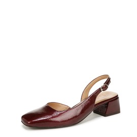 Naturalizer Womens Jayla Low Heel Slingback Dress Shoe Pump Cranberry Red Patent 8.5 M