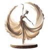 YORISMAL Charming Ballerina Acrylic Statue Women Modern Desk Decoration with