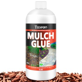 Teexpert Mulch Glue, 33.2OZ Rock Glue for Landscaping, Strong Pea Gravel Binder Stabilizer, Max Mulch Lock Anchor Spray, Safe Landscape Adhesive for Garden Border Decor Dries Clear