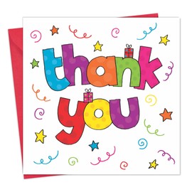 Twizler Thank You Card - Colourful Thank You Card - Thanks Card - Thank You Greeting Card - Childrens Thank You Card Kids