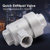 ASHATA Aluminum Air Valve,Threaded 1/4" BSPT Aluminum One-way Quick Exhaust