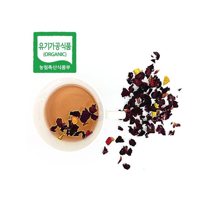 [유기농] 전남 여수 장미꽃잎 꽃차 8g소 [Organic] Yeosu Rose Petal