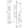 Roto 223922 Schmalkasten Roll Fall of Lock 884 Backset 20