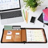 Smarpau Business Checkbook Binder 7 Ring, PU Leather Check Binder