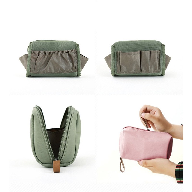 MOCOFO Solid Color Cosmetic Pouch Trinket Pencil Case Large Capacity