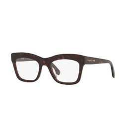 Vogue Eyewear Vo5396 - Marcos cuadrados para anteojos graduadas para mujer, Dark Havana/Demo Lens, 50 mm
