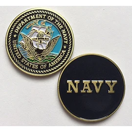 Premium US Navy Double Sided Golf Ball Marker Extraordinary Detail