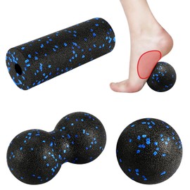 Collazoey Set of 3 Fascia Ball Set, Massage Balls, Fascia Roller, Small, Peanut Massage Ball, Fascia Ball Set for Muscle Pain Tension Osteopressure Squeezer Massager Fascia Training