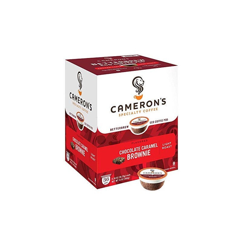 Cameron's Coffee Single Serve Pods, Flavored, Chocolate Caramel Brownie, 36