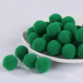 100Pcs Fluffy Assorted Pom Poms Balls for DIY Creative Crafts Decorations (3cm-Green)
