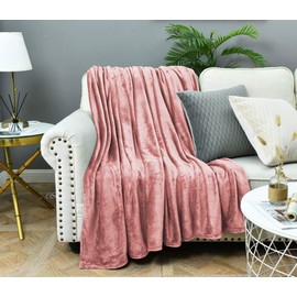 Cuddly, Fluffy Blanket, 160 x 210 cm, XL Fleece Sofa & Couch Blankets, Super Soft, as Sofa Throw, Pink