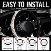 15" Sparkly Large Diamond Steering Cover for Women,Universal Fit (Colorful)