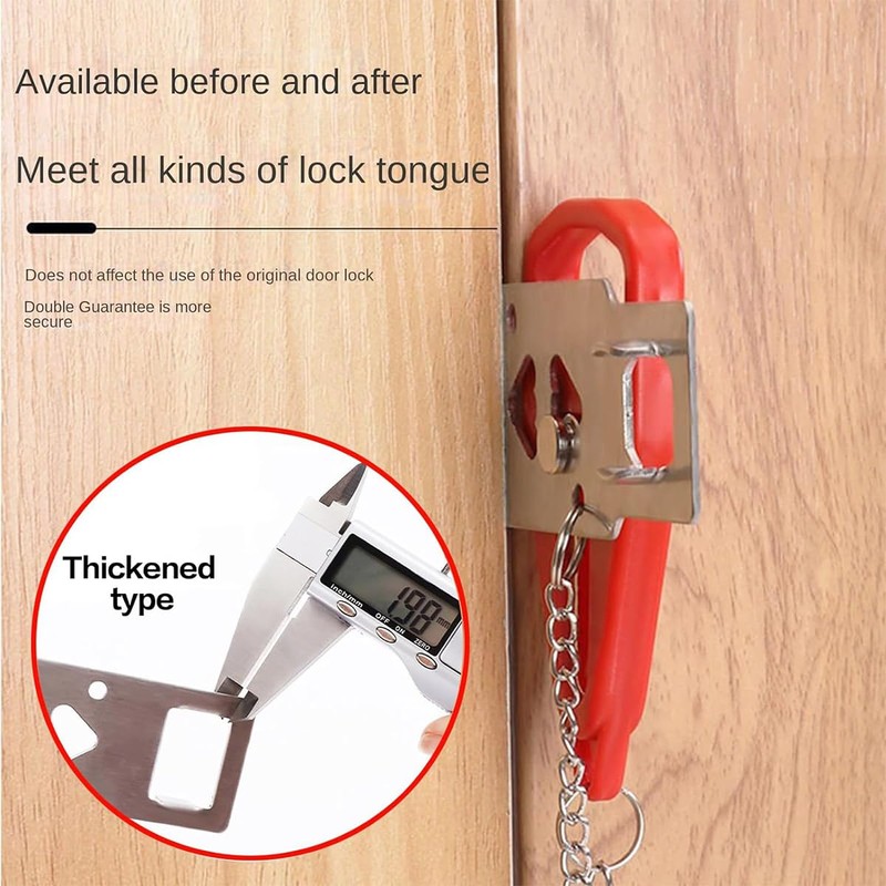 Alnicov 2 Pcs Door Security Door Lock, Portable Travel Lock,