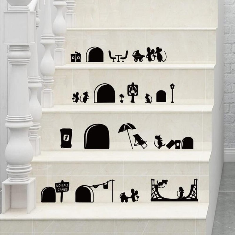 GOODCHI Wall Stickers, Mouse Pattern, Wallpaper, Cute, Stylish, DIY, Interior,