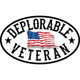 TRUMP DEPLORABLE VETERAN AMERICAN FLAG MAGA DECAL STICKER POLITICAL