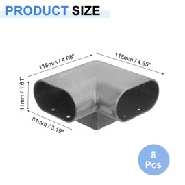 uxcell 3-Way Gazebo Brackets Kit, Aluminum Corner Bracket Woodworking DIY Post Base Kit for 1.6" x 3.1" Lumber for Outdoor Patio Gazebo Log Cabins (8 Pack)