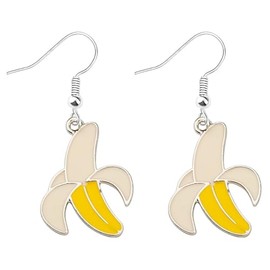 Cute Banana Shape Resin Dangle Earrings for Women Jewelry (A)