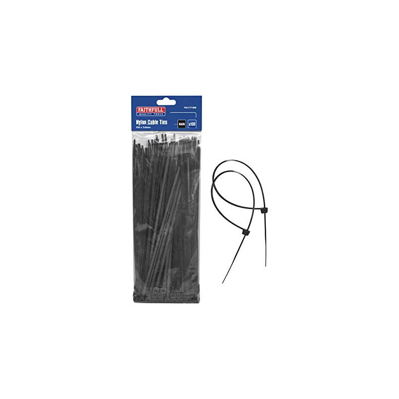 Faithfull CT150B 150 x 3.6mm Cable Ties (Pack of 100)