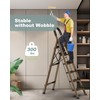 COROCO 6 Step Ladder, Folding Step Stool with Anti-Slip Wide