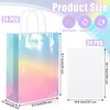 MIMIND 24 Pack Iridescent Paper Gift Bags with Handles Holographic