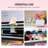 DRIYANN Daisy Car Dashboard Decorations - 4 Pack Mini Floral