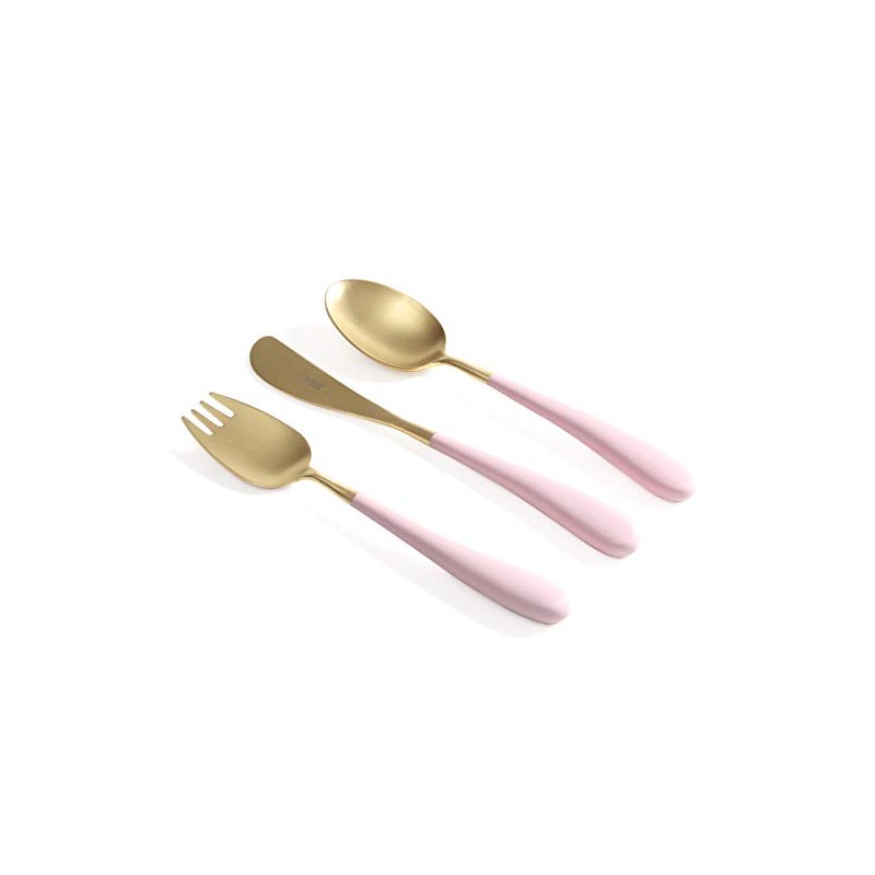Cutipol ALICE SET Children's Cutlery (Pink x Gold)