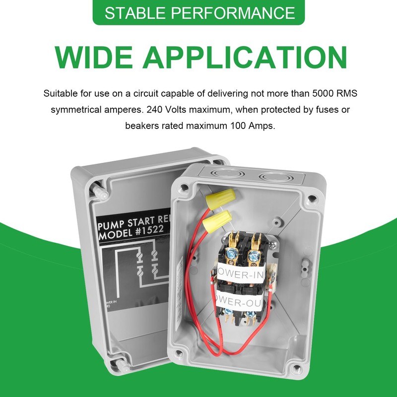 1522 Pump Start Relay with Enclosure 3 HP at 110V