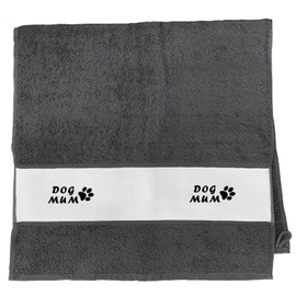 Huuraa Handtuch Dog Mum Tapse Geschenk 50x100cm Graphite Baumwolle Dog Mum Präsent