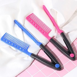 Portable Hair Styling Brush for Volume, Curls, and Straightening Blue Styling Brush 6ea