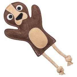 Schnüffelfreunde Diego Dog Toy - Tug Toy - Sloth with Tug Rope - Leather Toy for Dogs