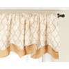Stylemaster Bleecker 54 by 17-Inch Lined Embroidered Layered Valance, Truffle